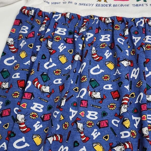 Girls Dr. Seuss Cat in the Hat Vintage 1994 Alphabet ABC Collared Dress Size 6-7 - Picture 3 of 11